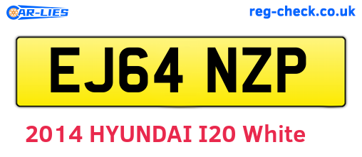 EJ64NZP are the vehicle registration plates.
