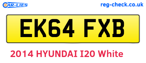 EK64FXB are the vehicle registration plates.