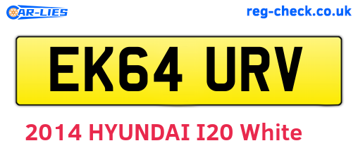 EK64URV are the vehicle registration plates.