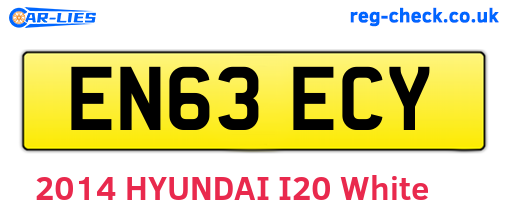 EN63ECY are the vehicle registration plates.