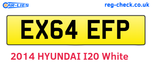 EX64EFP are the vehicle registration plates.