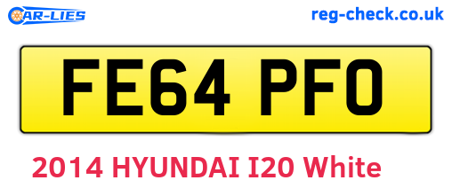 FE64PFO are the vehicle registration plates.