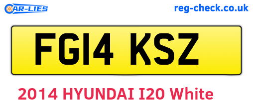 FG14KSZ are the vehicle registration plates.