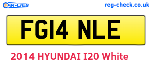 FG14NLE are the vehicle registration plates.