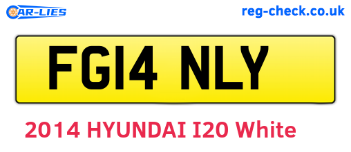 FG14NLY are the vehicle registration plates.