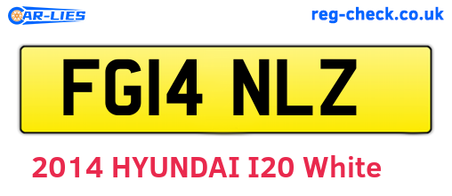 FG14NLZ are the vehicle registration plates.