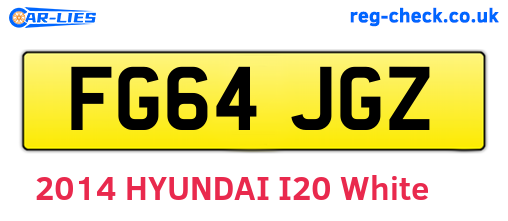 FG64JGZ are the vehicle registration plates.
