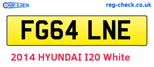 FG64LNE are the vehicle registration plates.