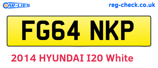 FG64NKP are the vehicle registration plates.