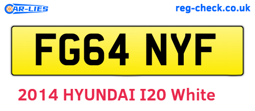 FG64NYF are the vehicle registration plates.