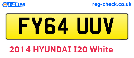 FY64UUV are the vehicle registration plates.