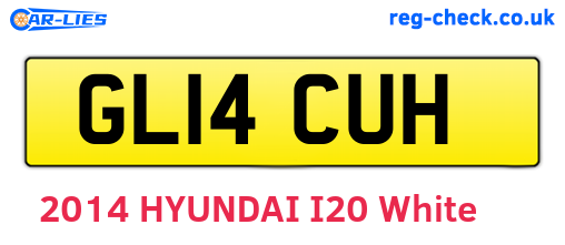 GL14CUH are the vehicle registration plates.