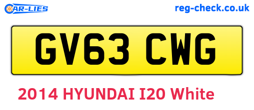 GV63CWG are the vehicle registration plates.