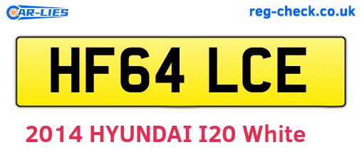 HF64LCE are the vehicle registration plates.