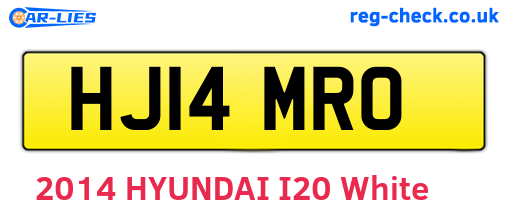 HJ14MRO are the vehicle registration plates.