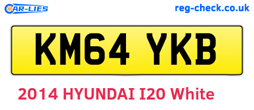 KM64YKB are the vehicle registration plates.