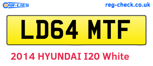LD64MTF are the vehicle registration plates.