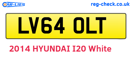 LV64OLT are the vehicle registration plates.