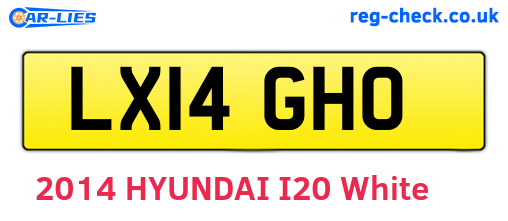 LX14GHO are the vehicle registration plates.