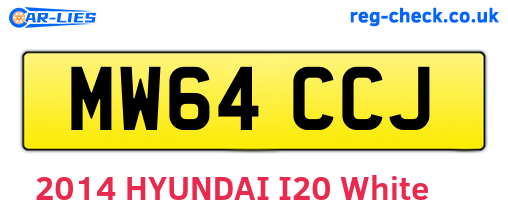 MW64CCJ are the vehicle registration plates.