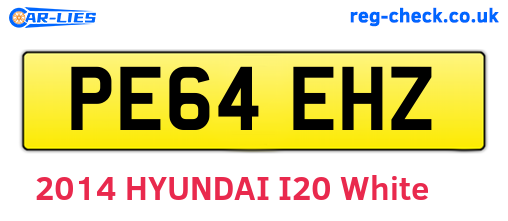 PE64EHZ are the vehicle registration plates.