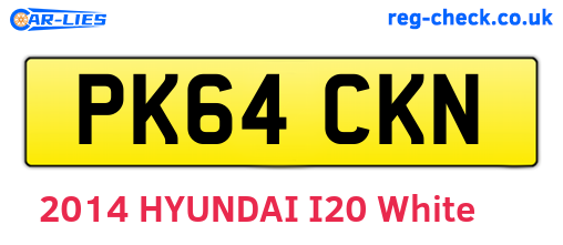 PK64CKN are the vehicle registration plates.