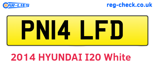 PN14LFD are the vehicle registration plates.