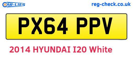 PX64PPV are the vehicle registration plates.