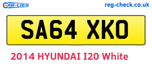 SA64XKO are the vehicle registration plates.
