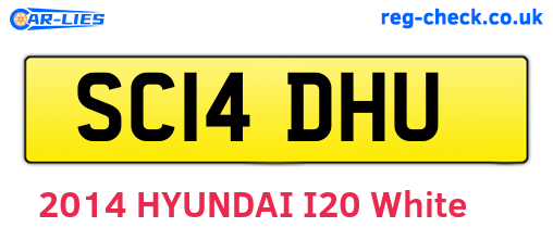 SC14DHU are the vehicle registration plates.