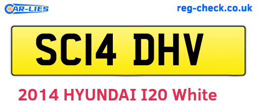 SC14DHV are the vehicle registration plates.