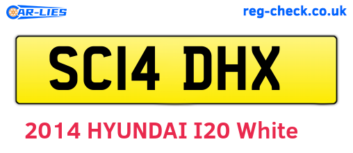 SC14DHX are the vehicle registration plates.
