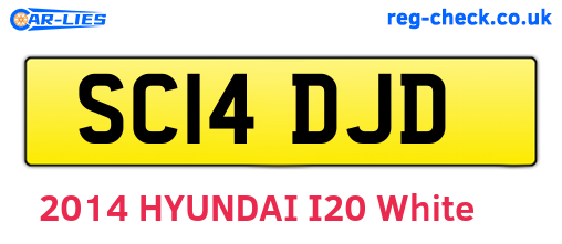 SC14DJD are the vehicle registration plates.