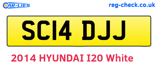 SC14DJJ are the vehicle registration plates.
