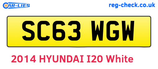 SC63WGW are the vehicle registration plates.
