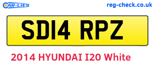 SD14RPZ are the vehicle registration plates.