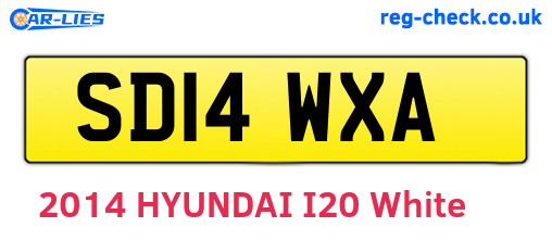 SD14WXA are the vehicle registration plates.