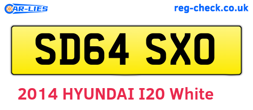 SD64SXO are the vehicle registration plates.