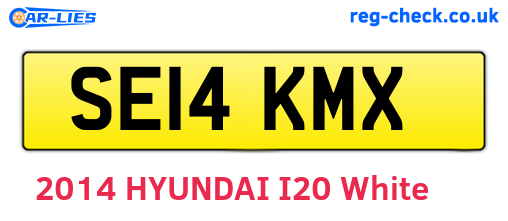 SE14KMX are the vehicle registration plates.