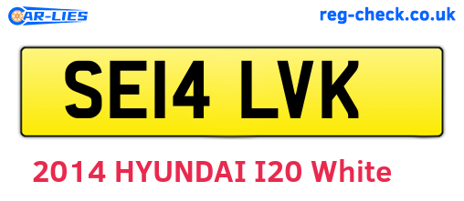 SE14LVK are the vehicle registration plates.
