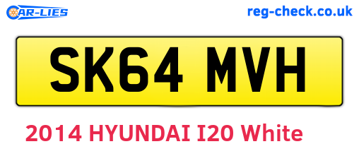 SK64MVH are the vehicle registration plates.