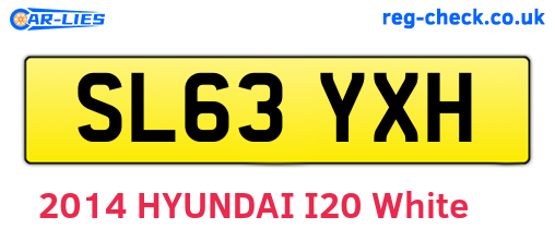 SL63YXH are the vehicle registration plates.
