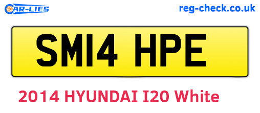 SM14HPE are the vehicle registration plates.