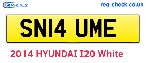 SN14UME are the vehicle registration plates.