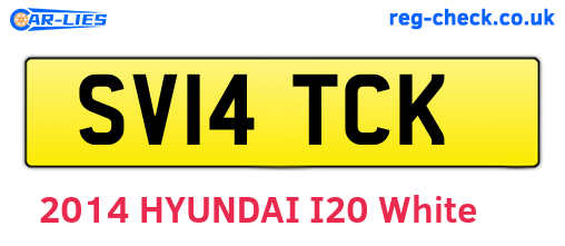 SV14TCK are the vehicle registration plates.