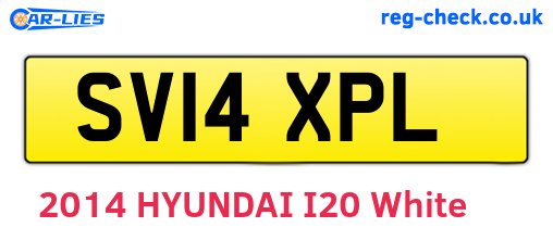 SV14XPL are the vehicle registration plates.