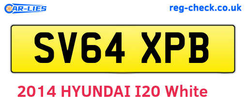 SV64XPB are the vehicle registration plates.
