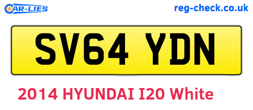 SV64YDN are the vehicle registration plates.