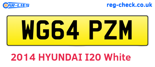 WG64PZM are the vehicle registration plates.