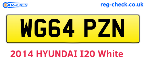 WG64PZN are the vehicle registration plates.